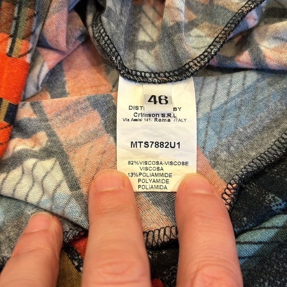 PIANURASTUDIO ROMA vintage punk goth long sleeve mini dress/top size euro 48 - M - Picture 7 of 9